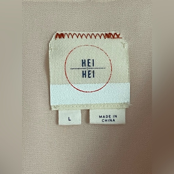 HEI HEI by Anthropologie Athleisure Pink Satin-like Jacket w/Tie Front, Size L - Picture 7 of 9